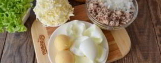 Шаг 1: булочек, фаршированных салатом мимоза