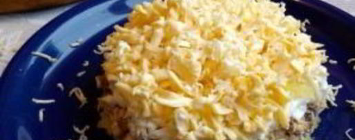 Шаг 4: мимозы с картошкой