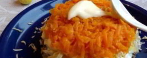 Шаг 5: мимозы с картошкой