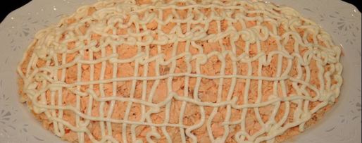 Шаг 2: рыбного салата мимоза