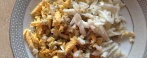 Шаг 1: салата альтернативная мимоза