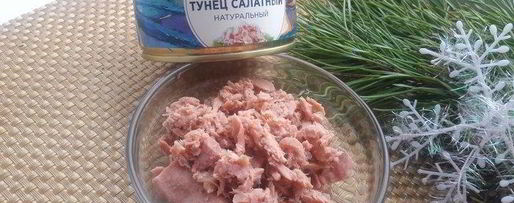 Шаг 2: салат-канапе мимоза с тунцом