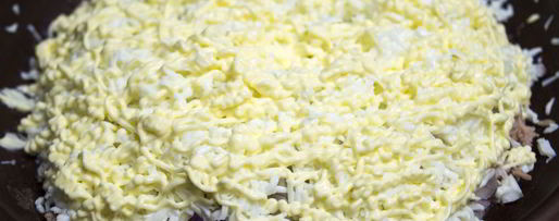 Шаг 3: салата мимоза без картошки