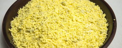 Шаг 5: салата мимоза без картошки