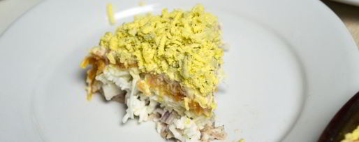 Шаг 6: салата мимоза без картошки