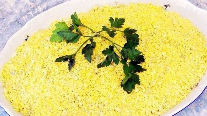 Рецепт Салата Мимоза классический с консервой