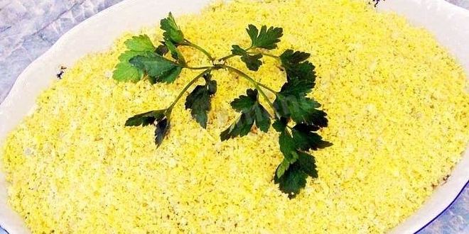 Рецепт салата мимоза классический с консервой