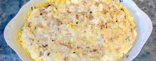 Шаг 11: салата мимоза классический с консервой