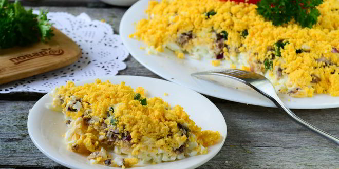 Рецепт салата мимоза классический слоеный