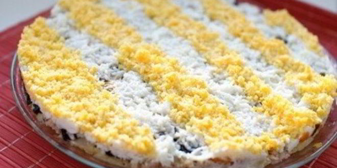 Рецепт салата мимоза с форелью