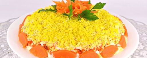 Шаг 7: салата мимоза с картофелем и твердым сыром