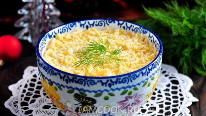 Рецепт Салата Мимоза с картошкой