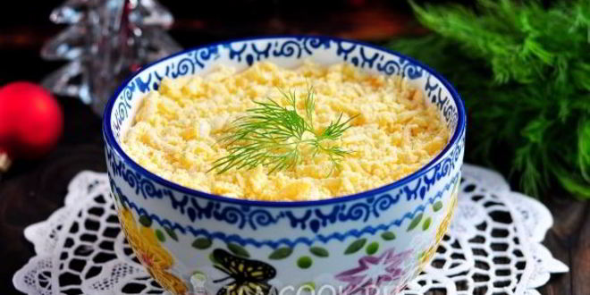 Рецепт салата мимоза с картошкой