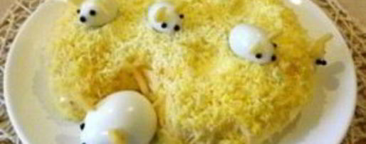 Шаг 12: салата мимоза с мышками