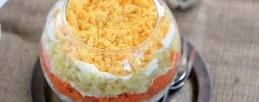 Шаг 11: салата мимоза с печенью трески