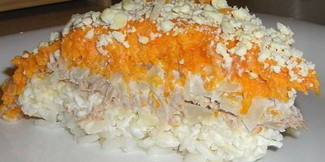 Рецепт салата мимоза с сайрой и рисом