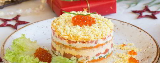 Шаг 6: салата мимоза с семгой