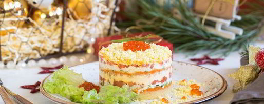 Шаг 7: салата мимоза с семгой