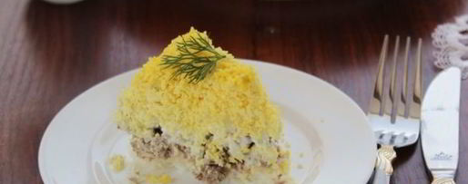 Шаг 15: салата мимоза с сыром и сливочным маслом