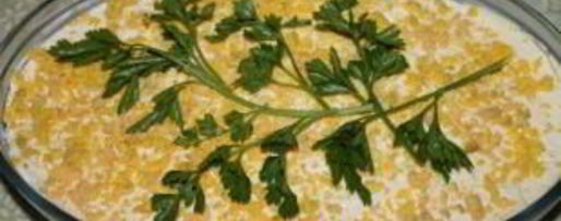 Шаг 8: салата мимоза с сыром и яблоком