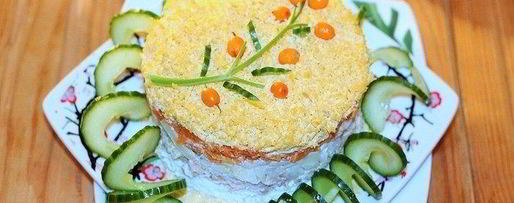 Шаг 11: салата мимоза с тунцом и йогуртом