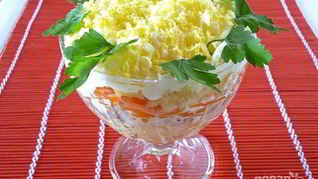 Рецепт Салата Мимоза со сливочным маслом