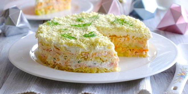 Рецепт салата рыбного мимоза