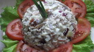 Рецепт Салата Мужского каприз с ветчиной