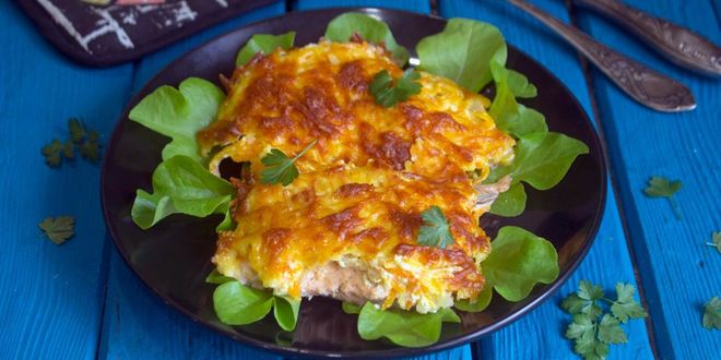 Рецепт горбуши под шубой в духовке