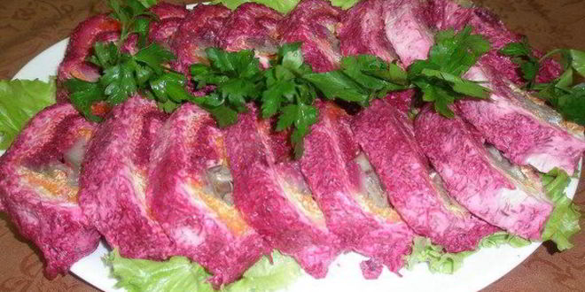 Рецепт классической сельди под шубой рулетом