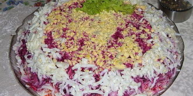 Рецепт классического салата селедка под шубой