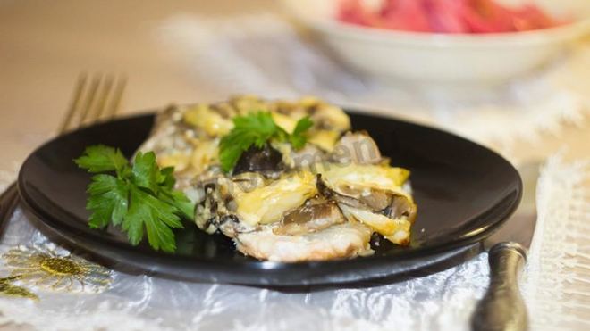 Рецепт Куриных грудок филе под шубой в духовке