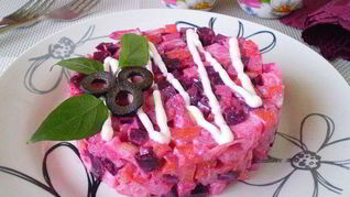 Рецепт Ленивой селедки под шубой