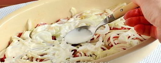 Шаг 9: мяса под шубой в духовке