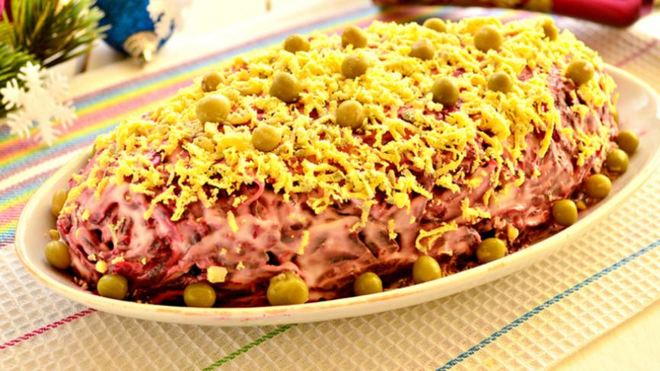 Рецепт Праздничной Селедки под шубой