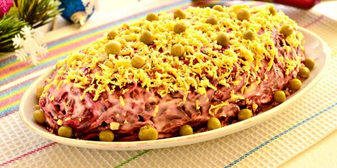 Рецепт праздничной селедки под шубой