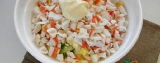 Шаг 4: салата крабового под шубой