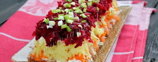 Шаг 10: салата семга под шубой