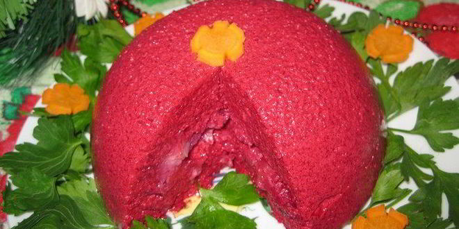 Рецепт салата-суфле селедка под шубой