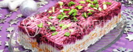 Шаг 12: салата заливная селедка под шубой