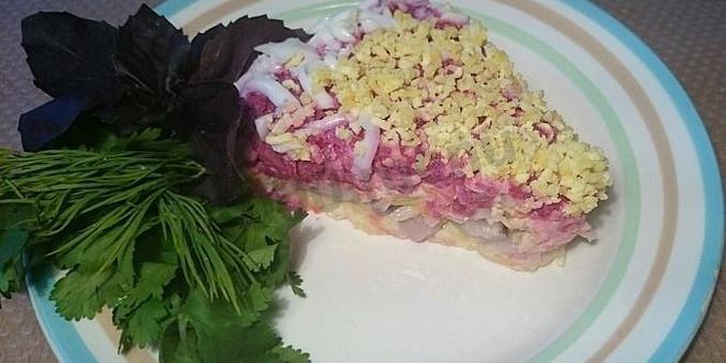 Рецепт сельди под шубой с яблоком