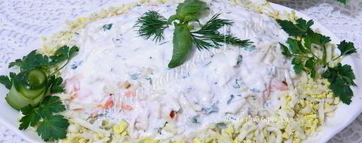 Шаг 13: селедки под легкой шубой с яблоком