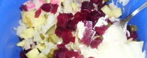 Шаг 5: селедки под шубой кубиками