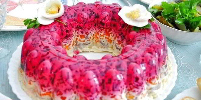 Рецепт селедки под шубой с желатином