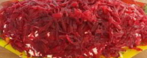 Шаг 4: селедки под свекольной шубой