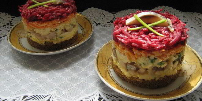 Рецепт селедочки под шубой на бородинском хлебушке