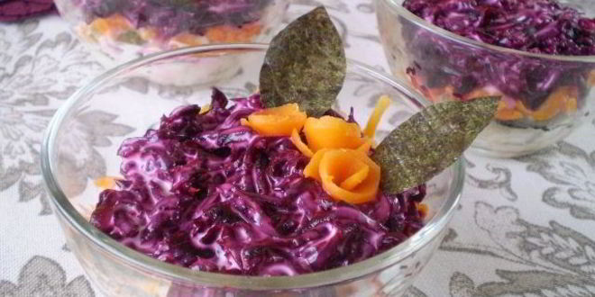 Рецепт вегетарианской селедки под шубой с нори