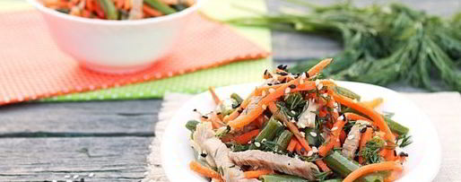 Шаг 6: салата с фасолью и корейской морковью