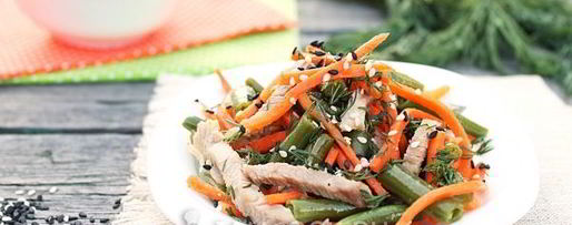 Шаг 8: салата с фасолью и корейской морковью