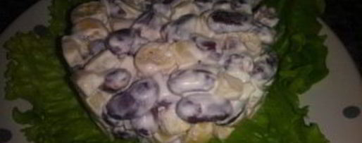 Шаг 4: салата с фасолью и сухариками за 5 минут